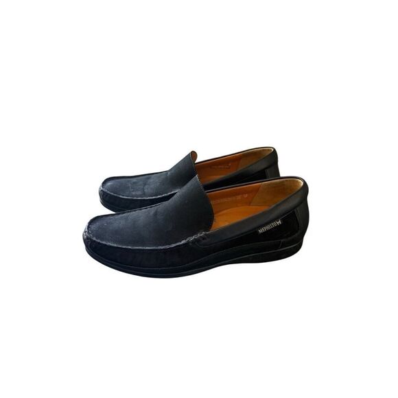 Mephisto Baduard Mens Black Cool Air Nubuck Leather Slip On Loafers Size 10 - Picture 5 of 16